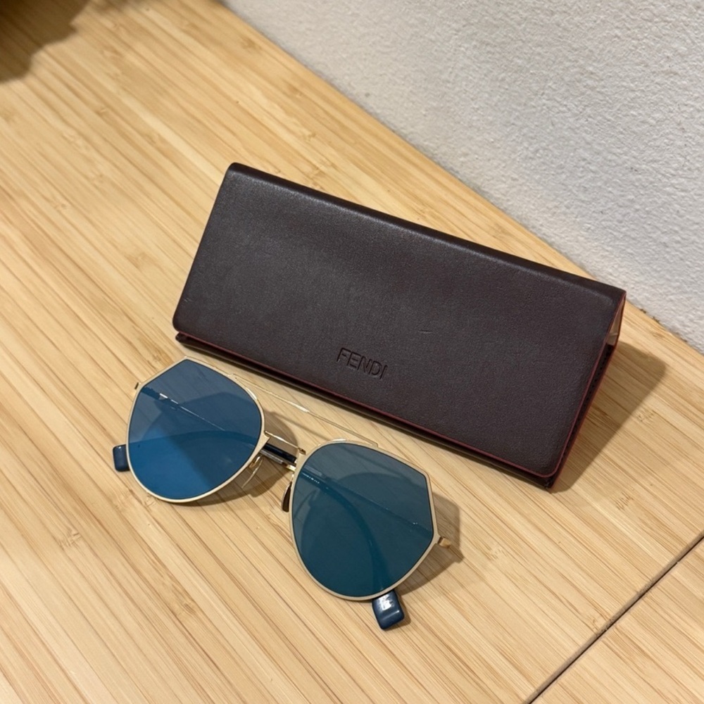 Fendi Teal Aviator Sunglasses